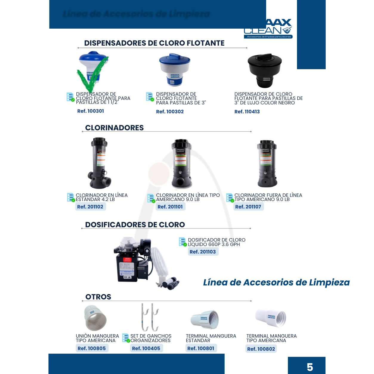 Línea de accesorios de limpieza