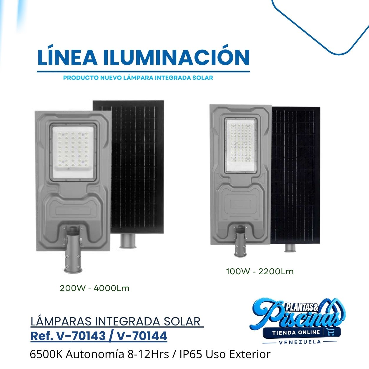 Lámpara Integrada Solar V-70143 V-70144