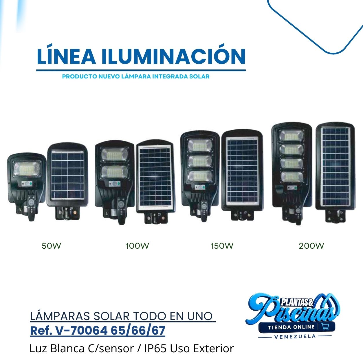 Lámpara Solar Todo en Uno V-70064 70065 70066 70067