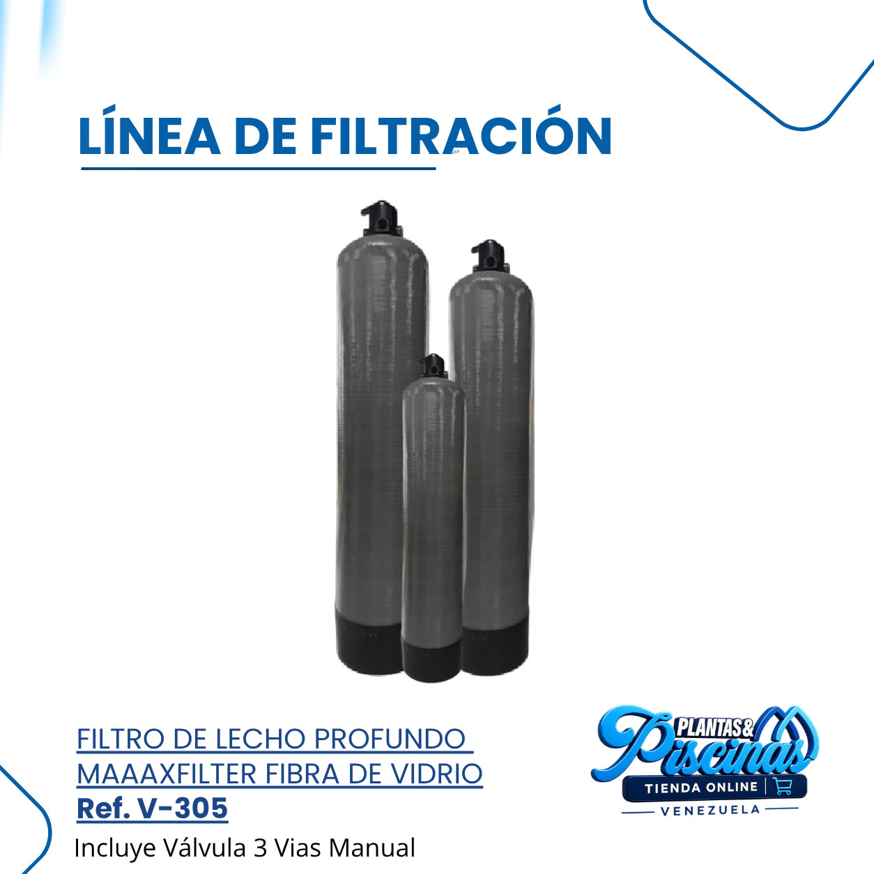 Filtro de Lecho Profundo Maaaxfilter Fibra de Vidrio V-305