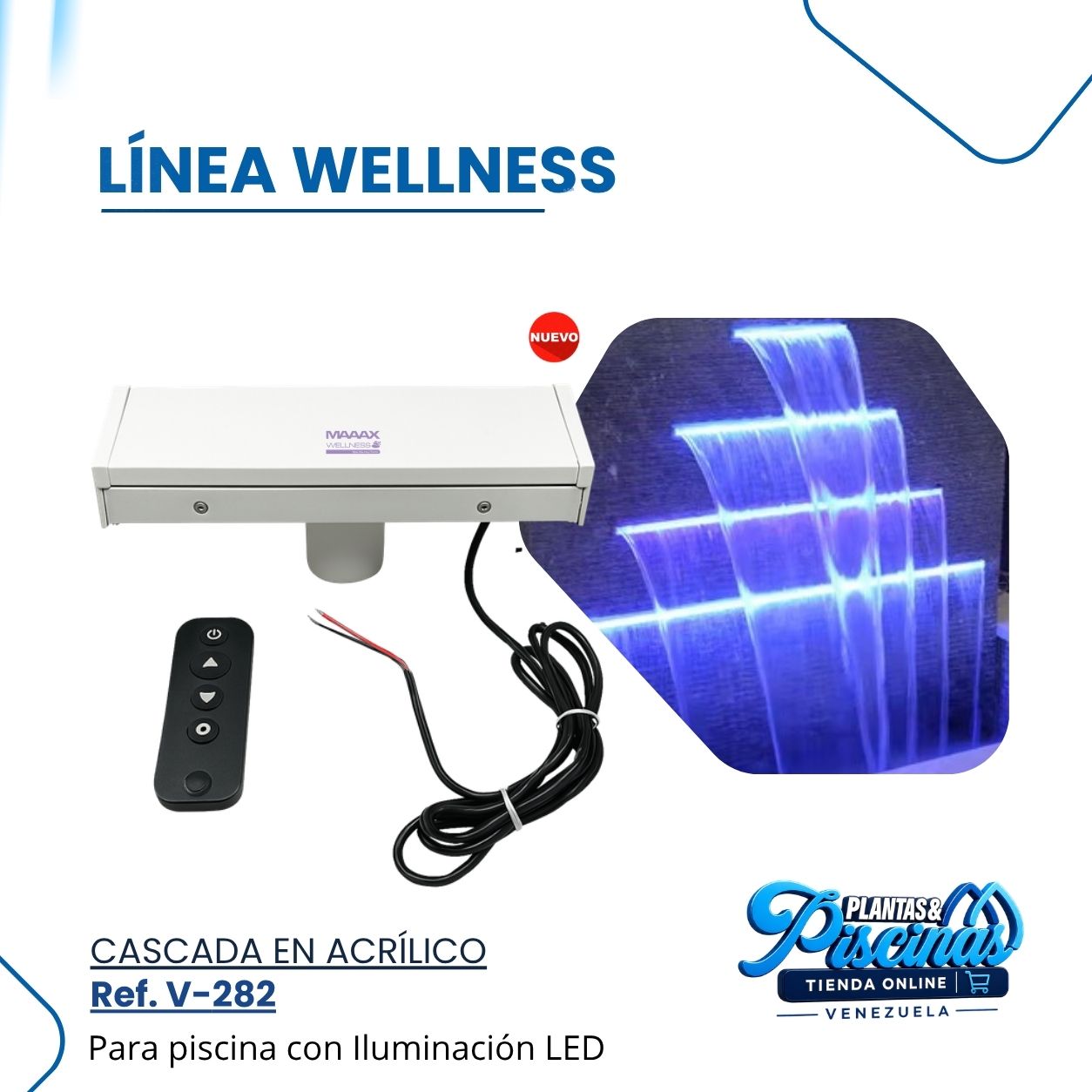 Cascada en Acrílico V-282B con Iluminación