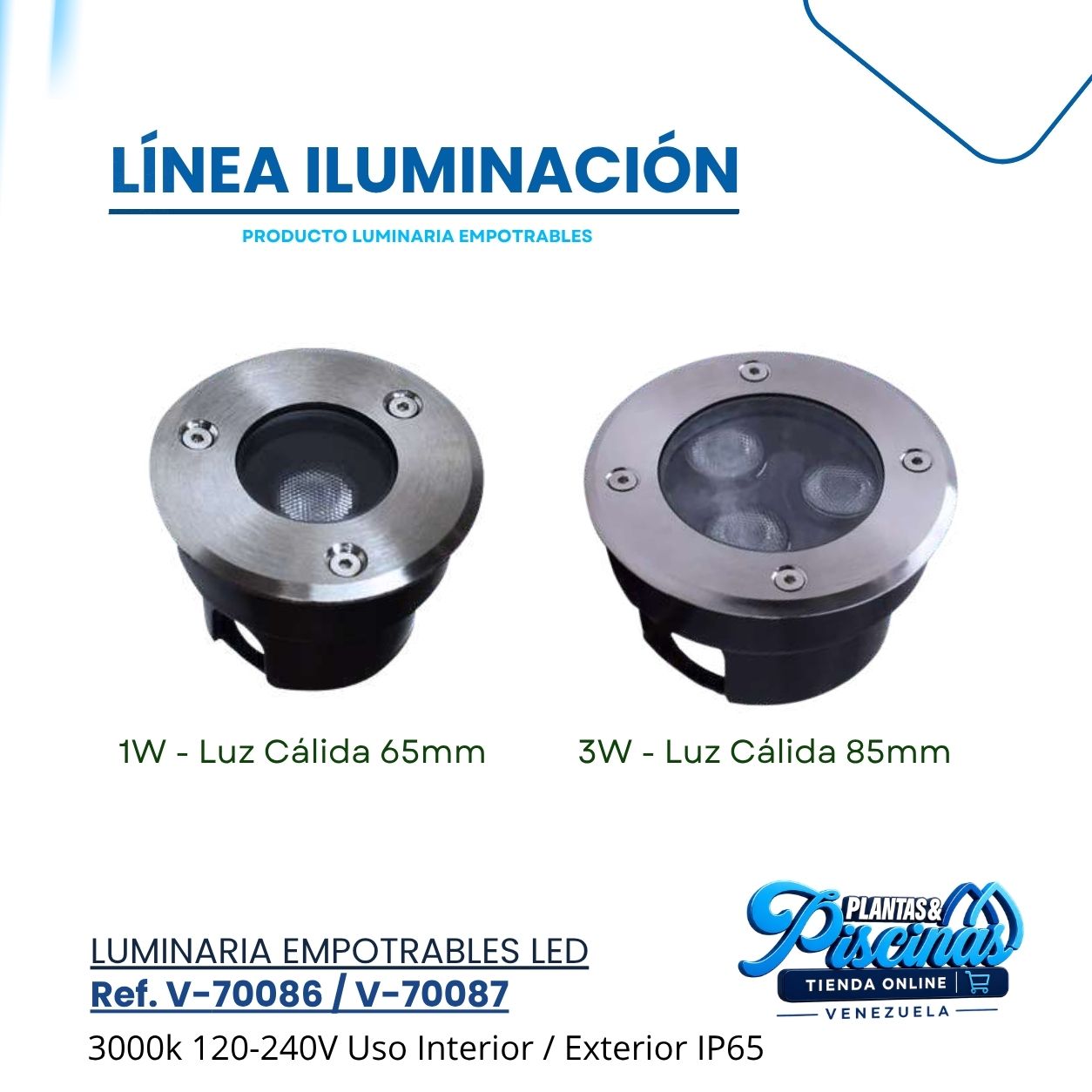 Luminaria Empotrable LED V-70086 V-70087