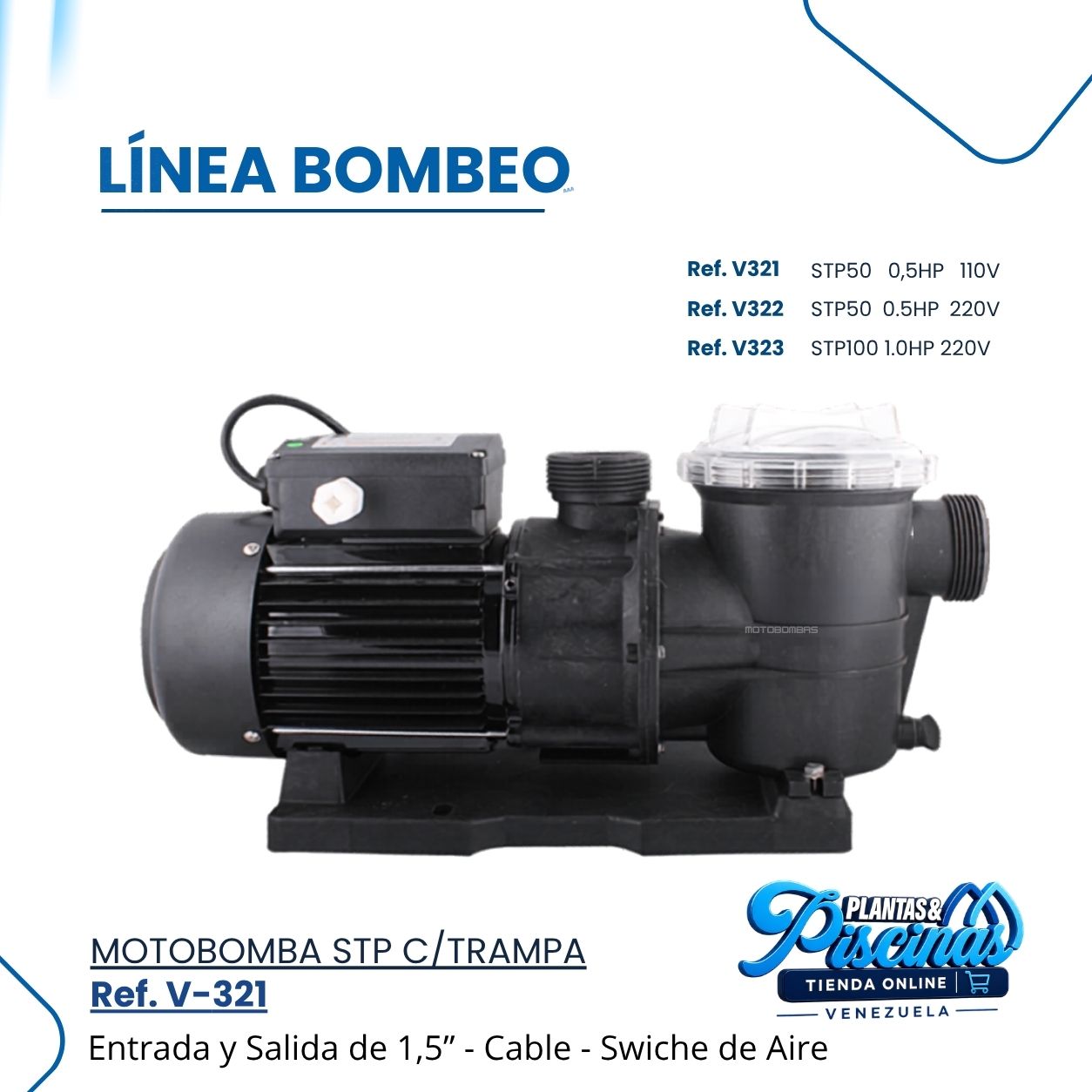 Motobomba STP C/Trampa V-321